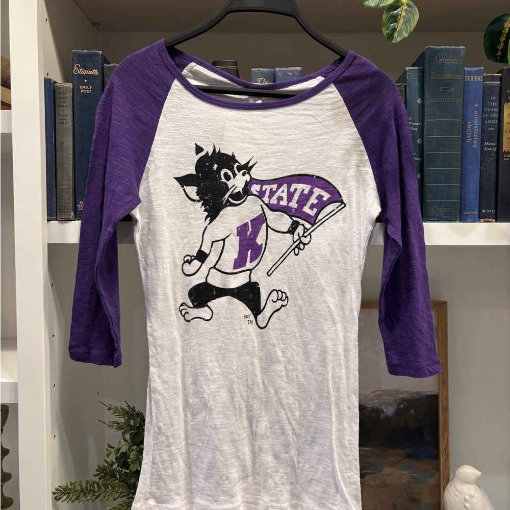K-State Raglan Tee with Graphic Design